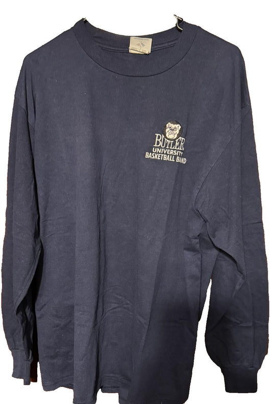 Butler University Bulldogs Basketball Band Blue L/S tee men’s size XL