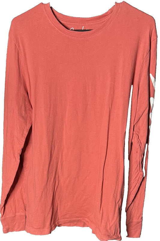 Fender Stratocaster Lucky Brand Long Sleeve Red T-shirt Men's size L