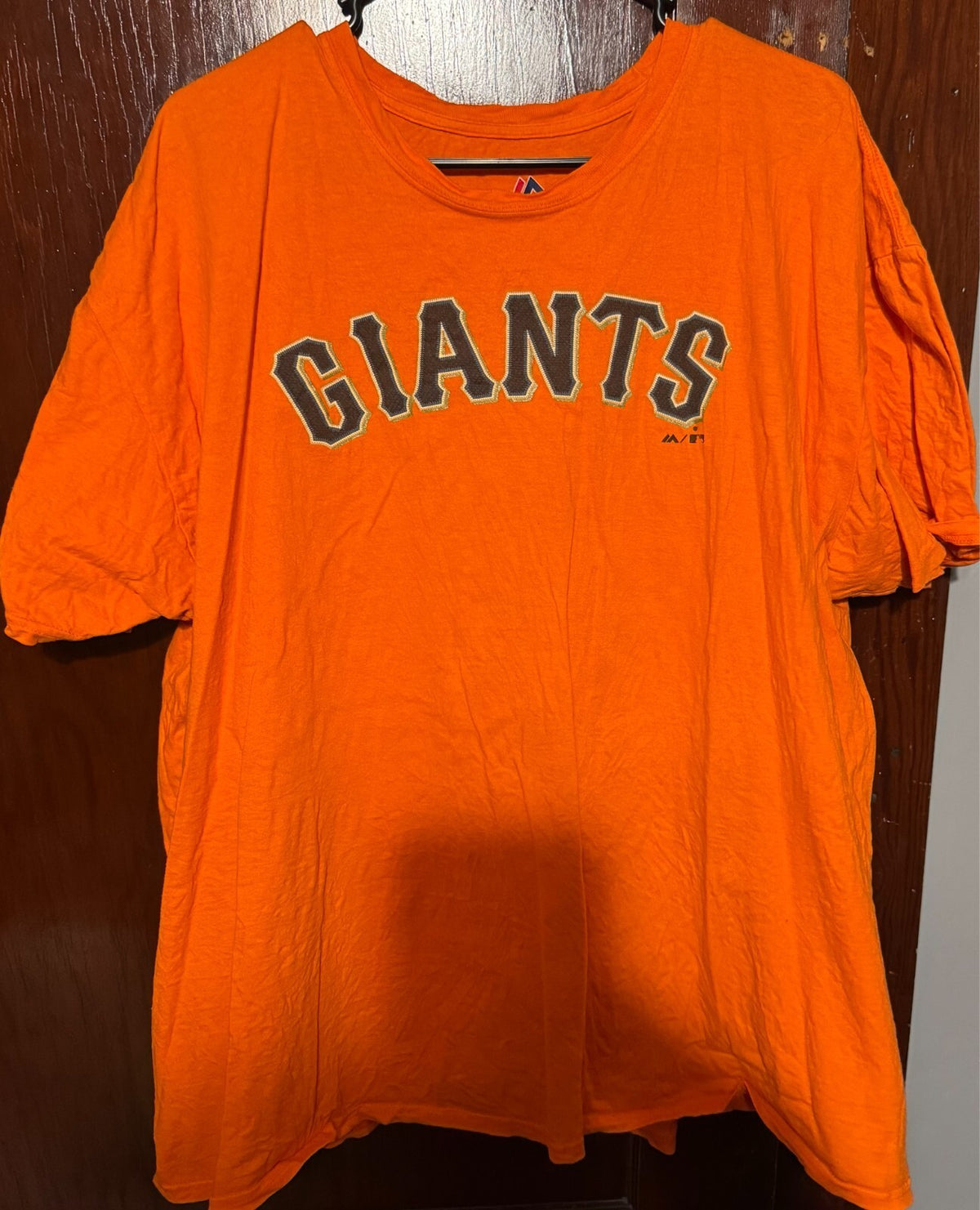 San Francisco Giants Madison Bumgarner Majestic Orange Player T-Shirt Sz 3XL