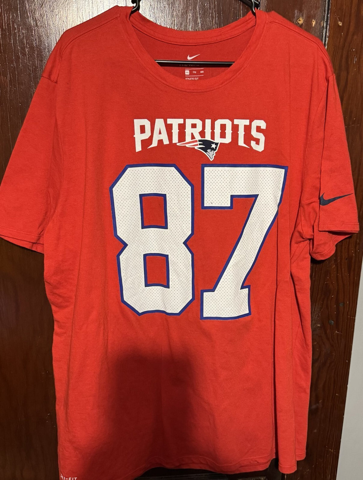 New Wngland Patriots Rob Gronkowski #87 Nike Player T-Shirt Men XXL Red
