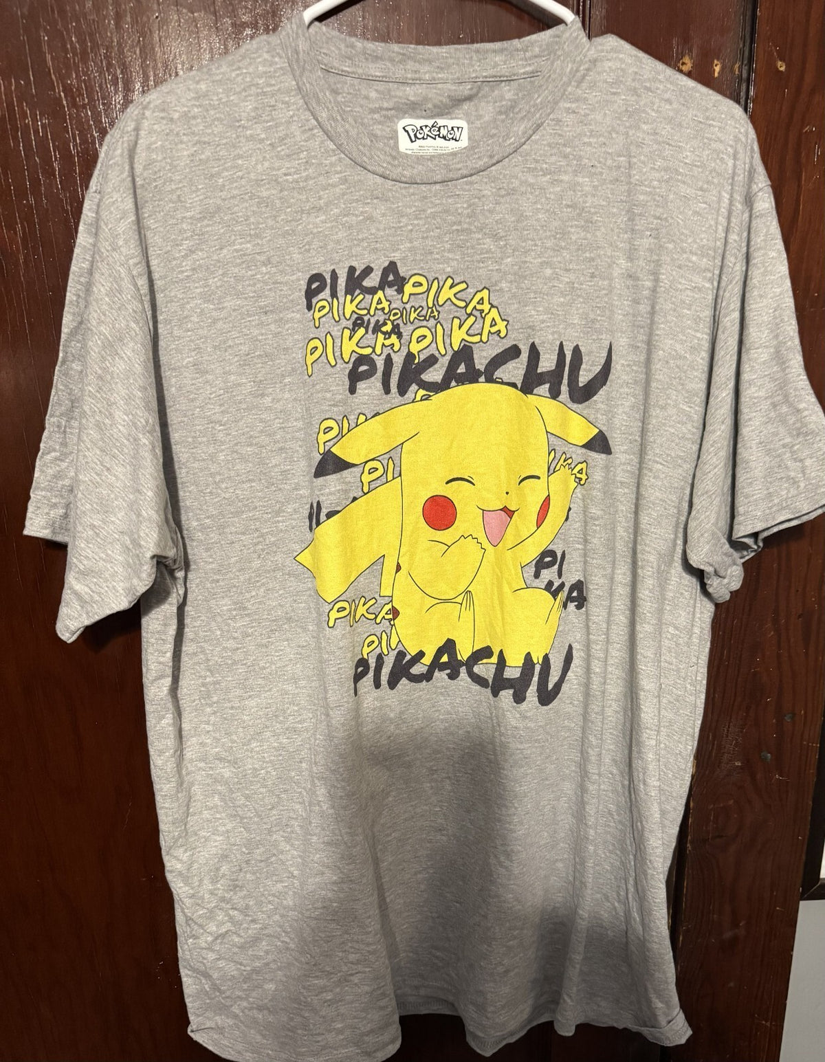 Pokemon Pikachu Logo T-Shirt Men's Size XL (?) Gray