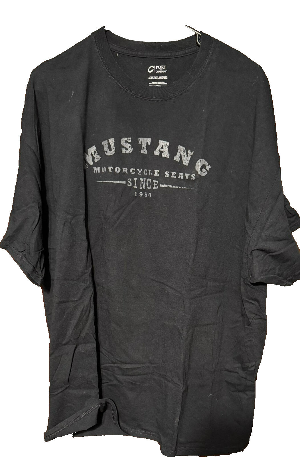 Mustang Motorcycle Seats Vintage T Shirt Men's Sz XL Black