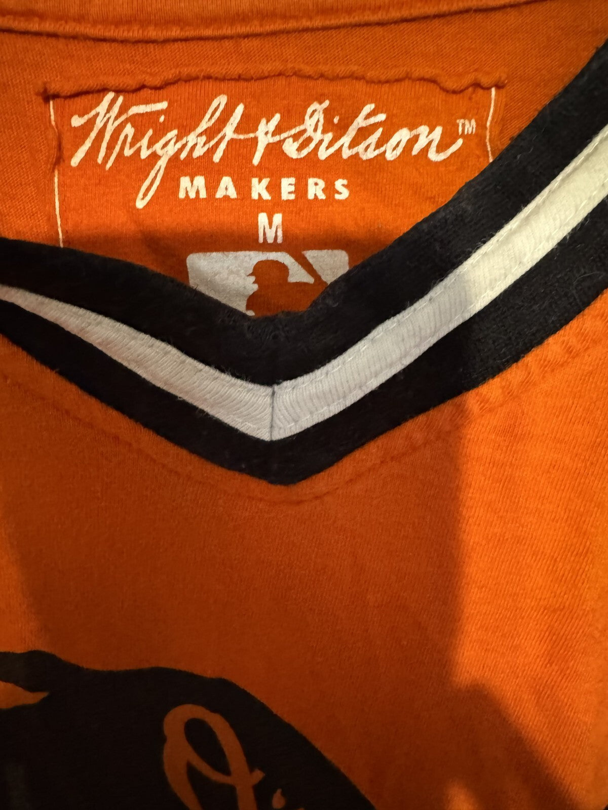 Baltimore Orioles Wright & Ditson Orange t-shirt Men size M