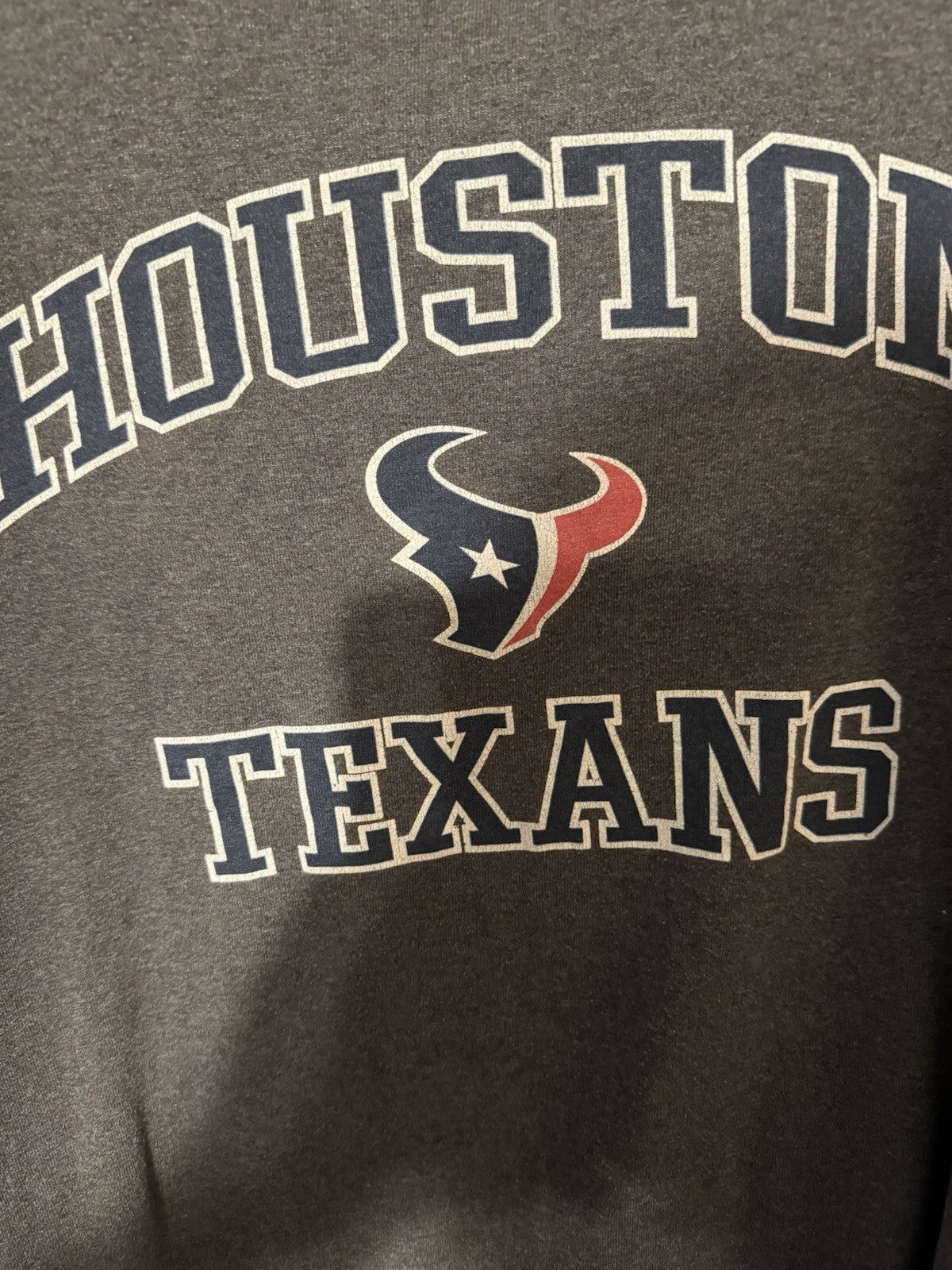 Houston Texans Tee Shirt Gray Size Men's Size L