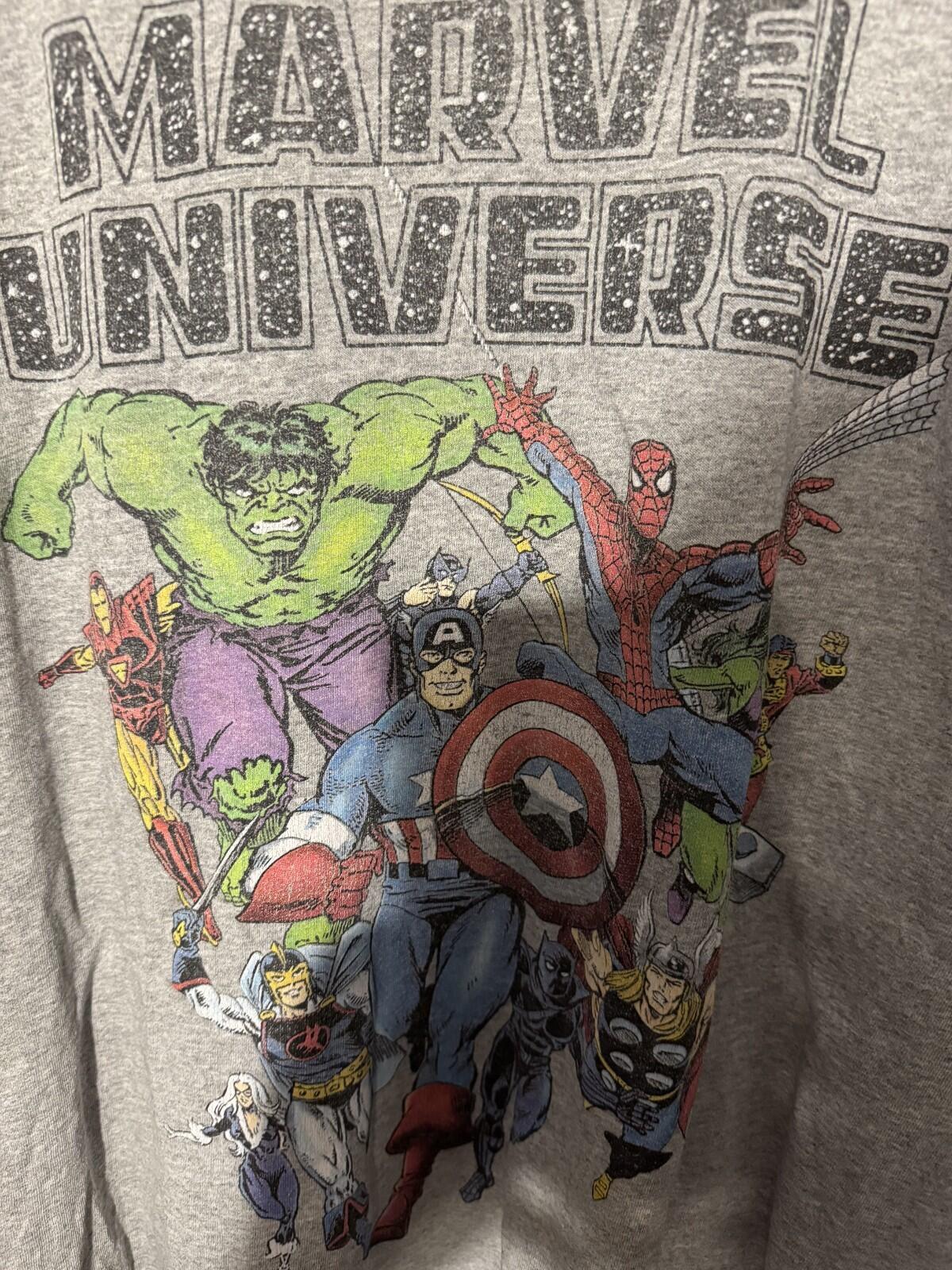 Marvel Universe Avengers T-Shirt Men Sz 2XL Gray
