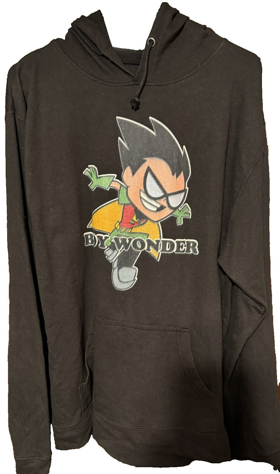 Robin Teen Titans Hoodie Men's Size L ? Black DC Comics