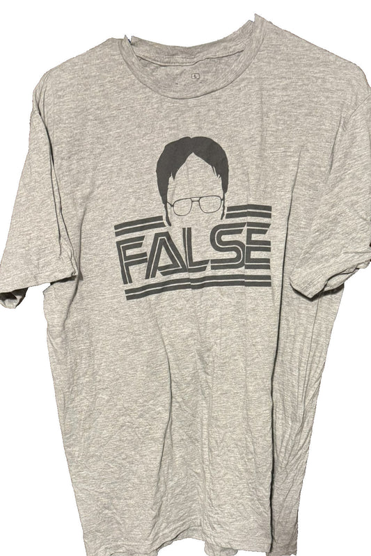 The Office Dwight Schrute T Shirt Gray Men's Size L