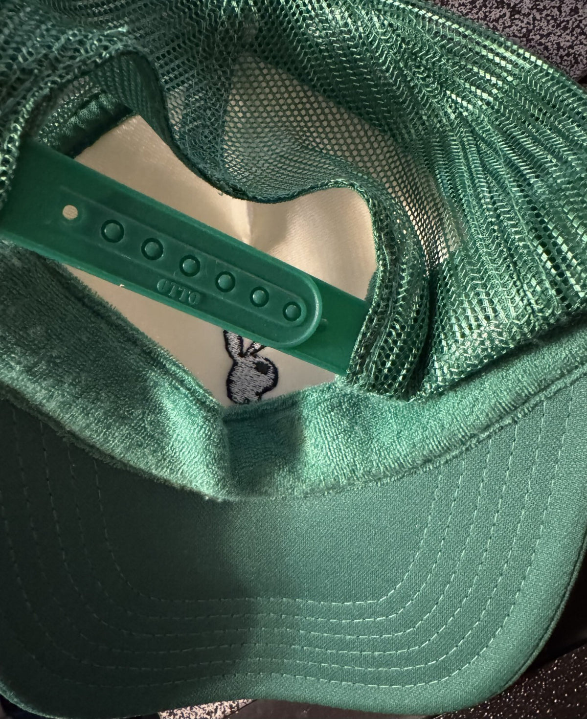 Playboy Trucker snapback hat OSFA Green/White