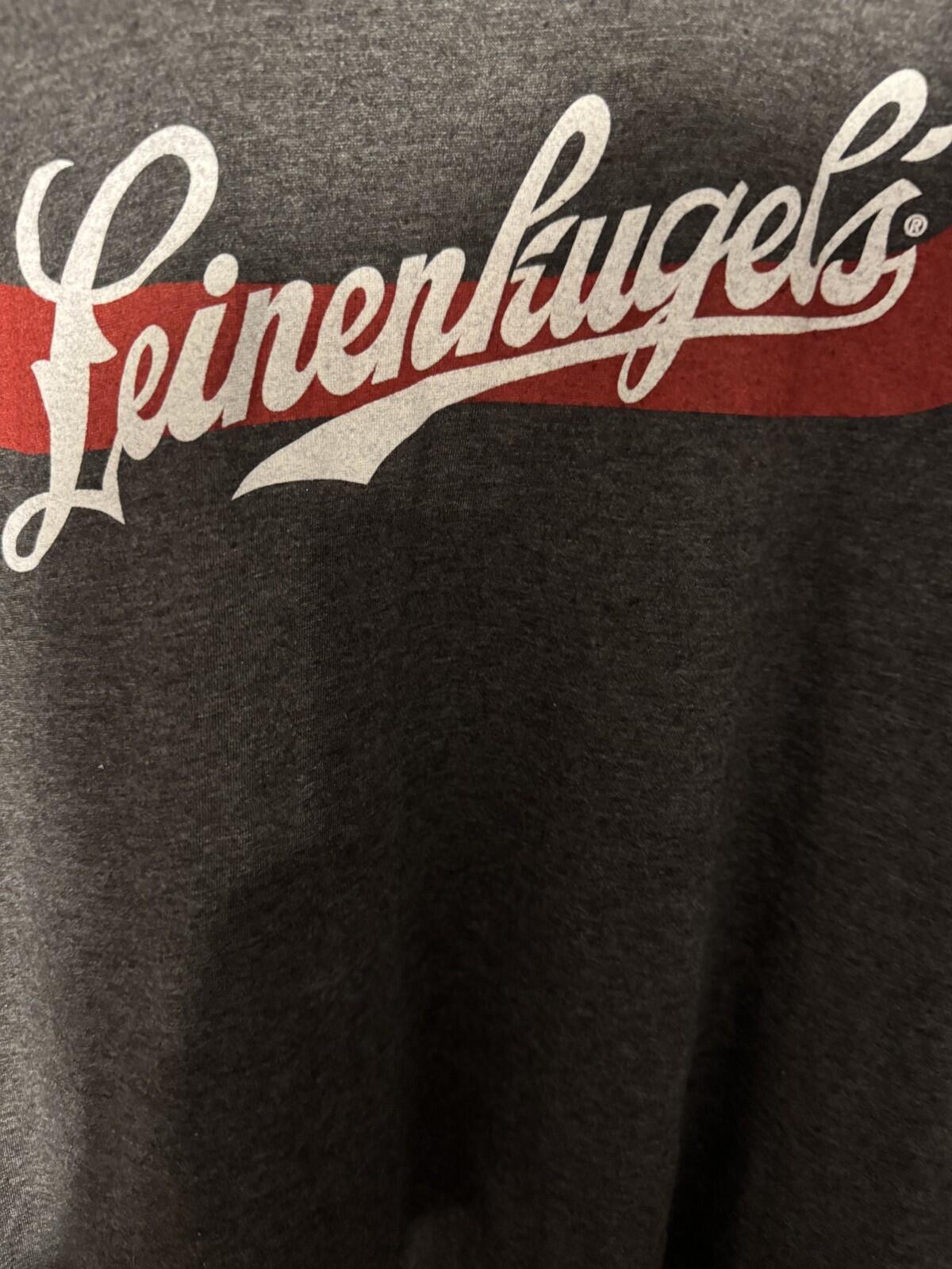 Leinenkugels Beer Gray Leinies Logo Tee Shirt Men Sz XL