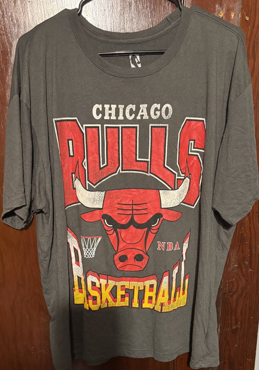 Chicago Bulls Short Sleeve T-Shirt Gray Men’s Size XL