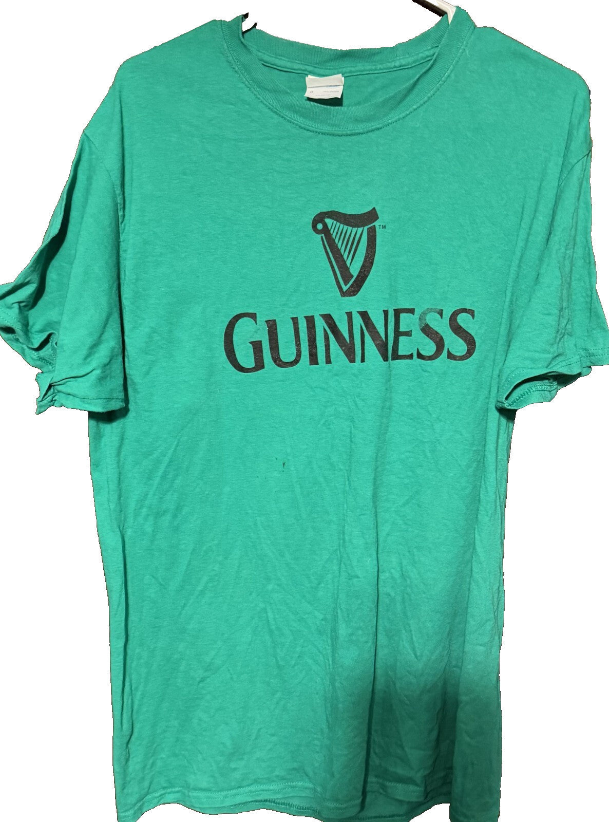 Guinness Beer Green Logo Tee Shirt Men Sz L