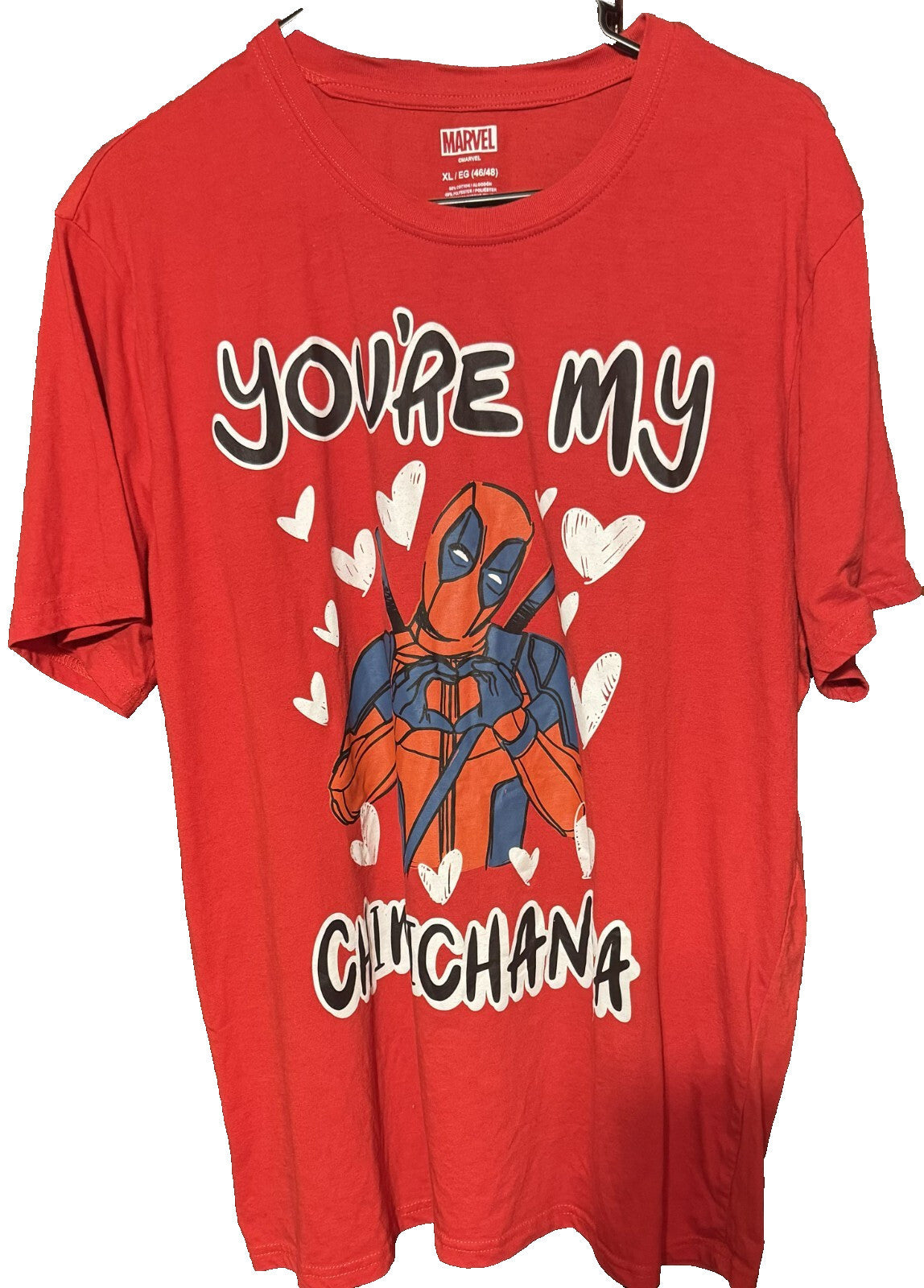 Deadpool Marvel You're My Chimichanga T-shirt Men Sz XL Red