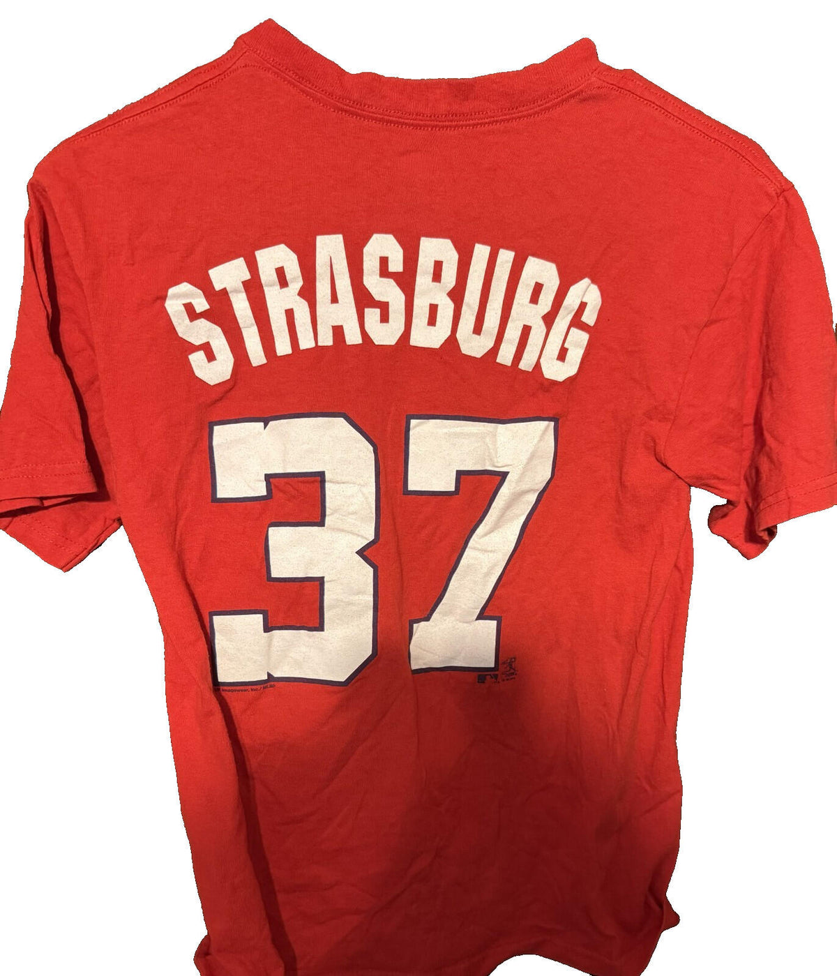 Washington Nationals Steven Strasburg Red T-Shirt Kid's Sz M