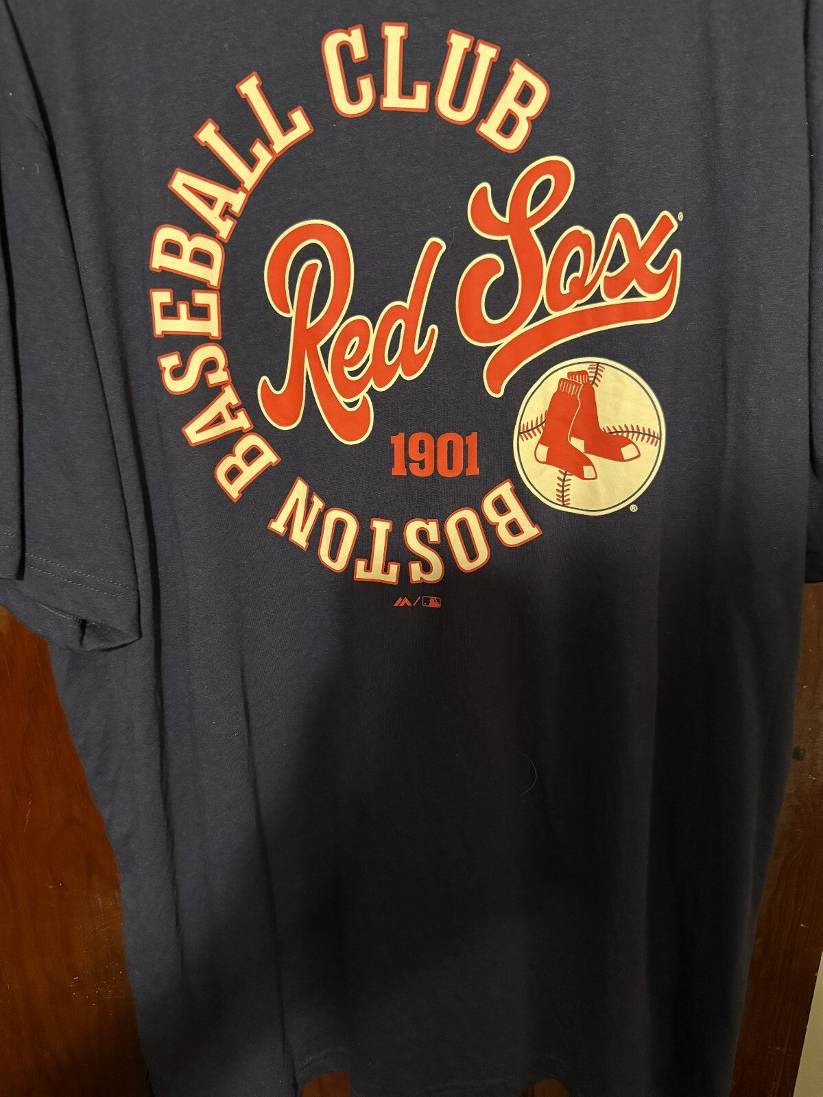 Boston Red Sox Majestic Double Sided T-Shirt Men's XL Blue