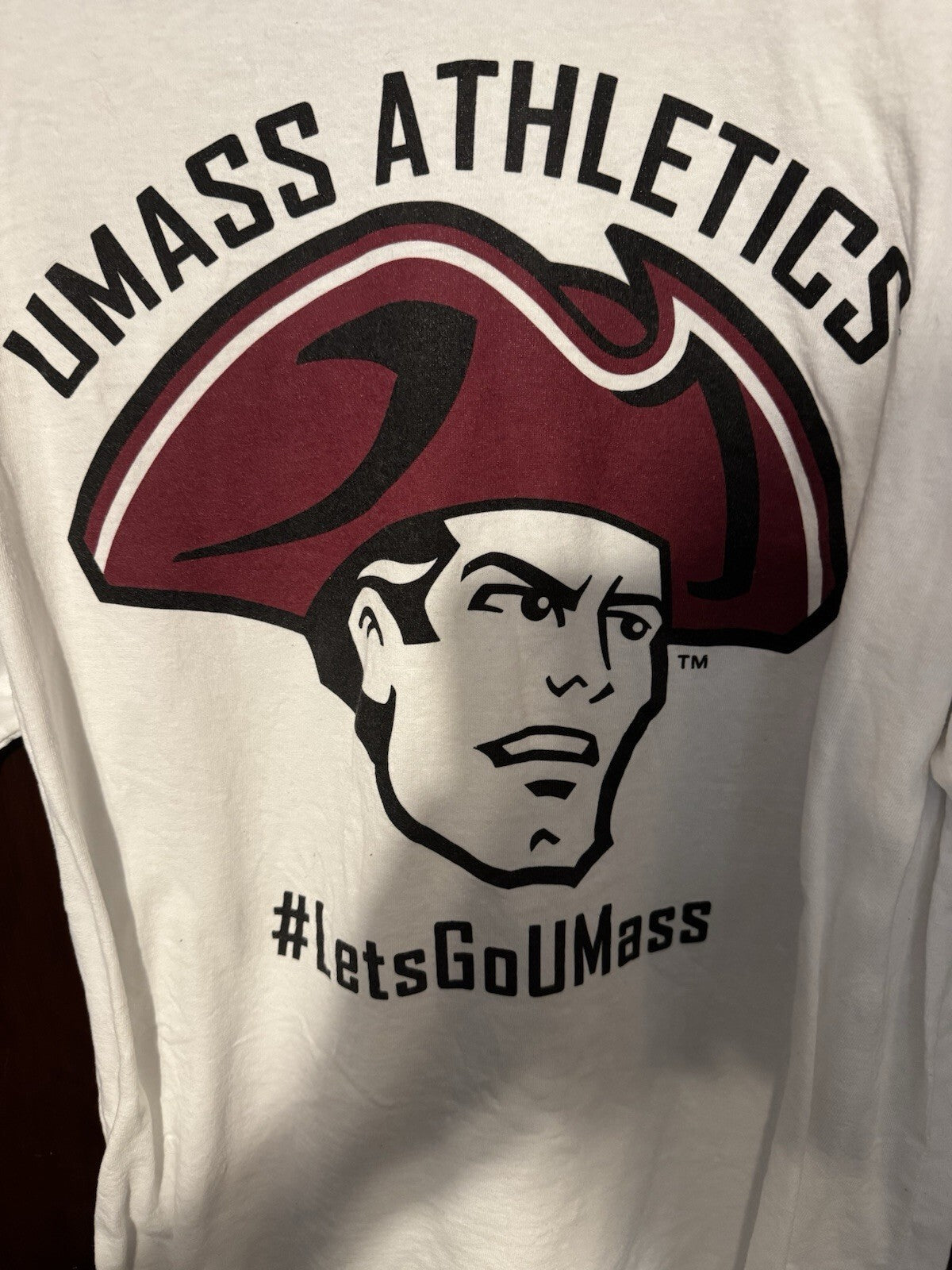 UMass Minutemen Short Sleeve Logo T-shirt Men's XL White