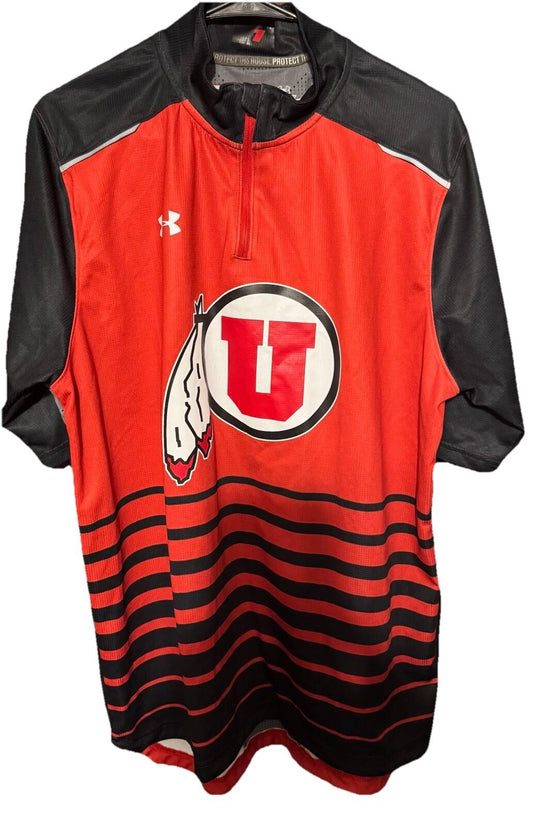 University of Utah Utes Under Armour 1/4 Zip Men's L Player Issued