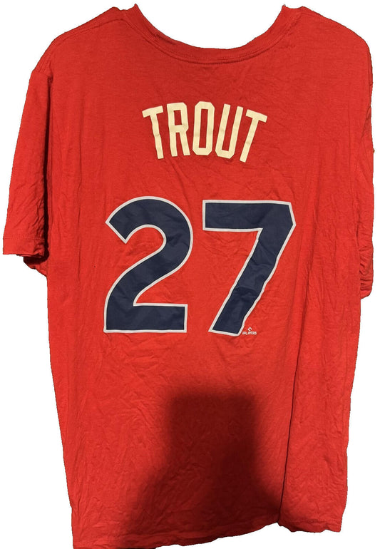 Los Angeles LA Angels of Anaheim Nike Mike Trout T-Shirt Men's Sz XL