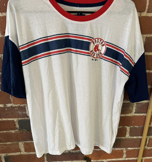 Boston Red Sox Majestic TShirt Men Sz XL White NEW WITH TAGS
