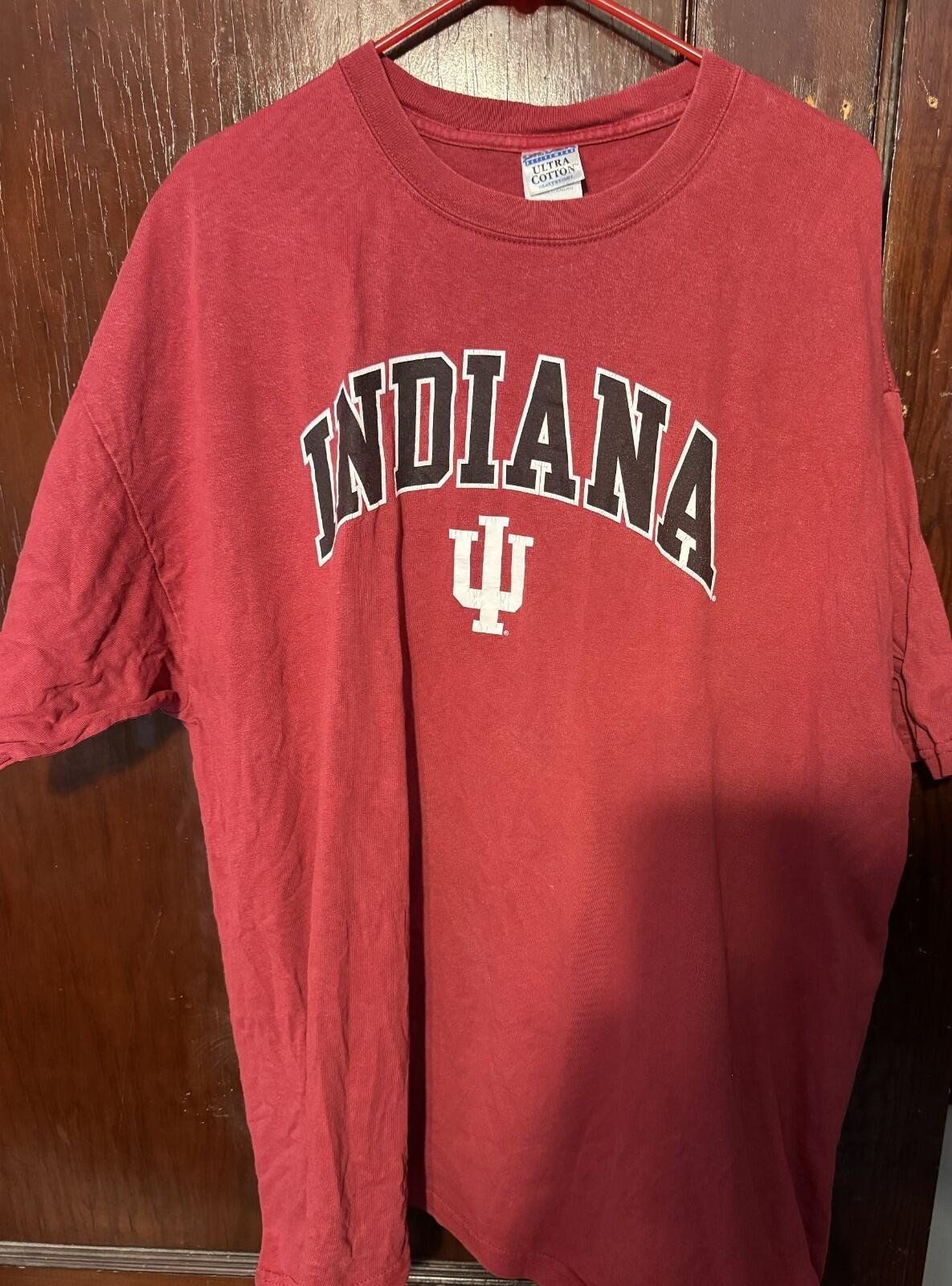 Indiana Hoosiers Short Sleeve T-Shirt Red Men Sz 2XL