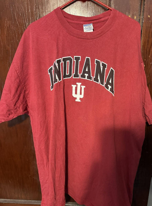 Indiana Hoosiers Short Sleeve T-Shirt Red Men Sz 2XL