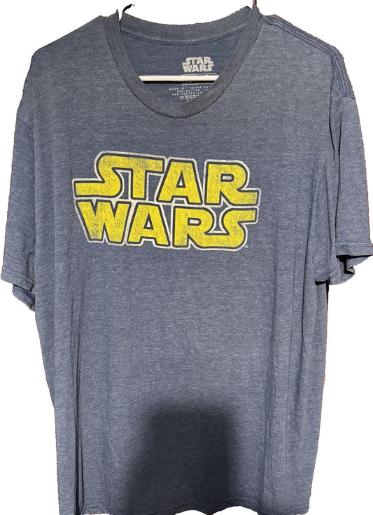 Star Wars Logo T Shirt Men's Size XXL Blue