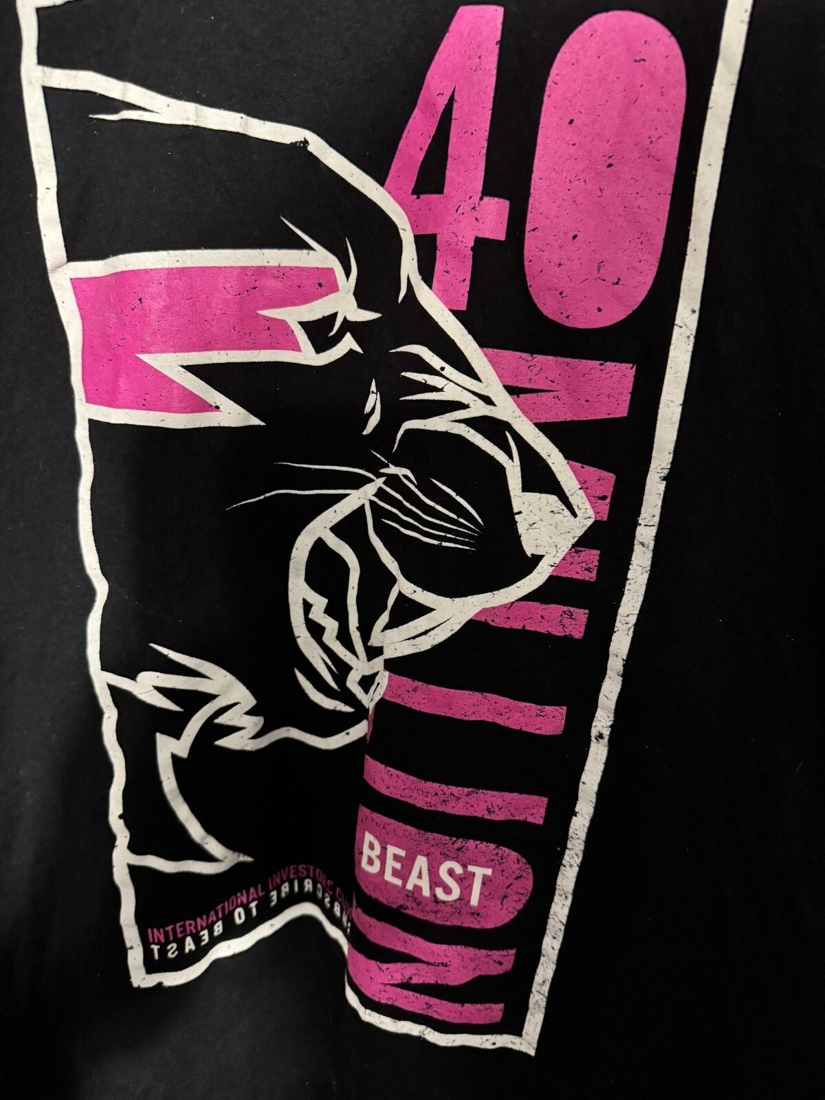 Mr. Beast Autographed 40 Millionth Subscriber Tee shirt Men's Sz L Black