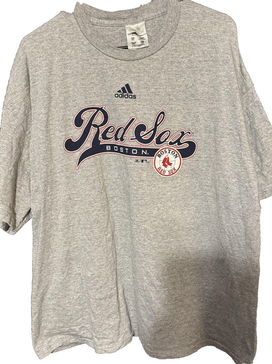 Boston Red Sox Short Sleeve Adidas T-Shirt Men's 2XL Gray