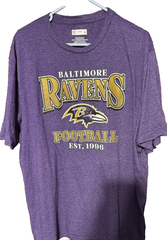 Baltimore Ravens Football Purple S/S T-shirt Men size XXL