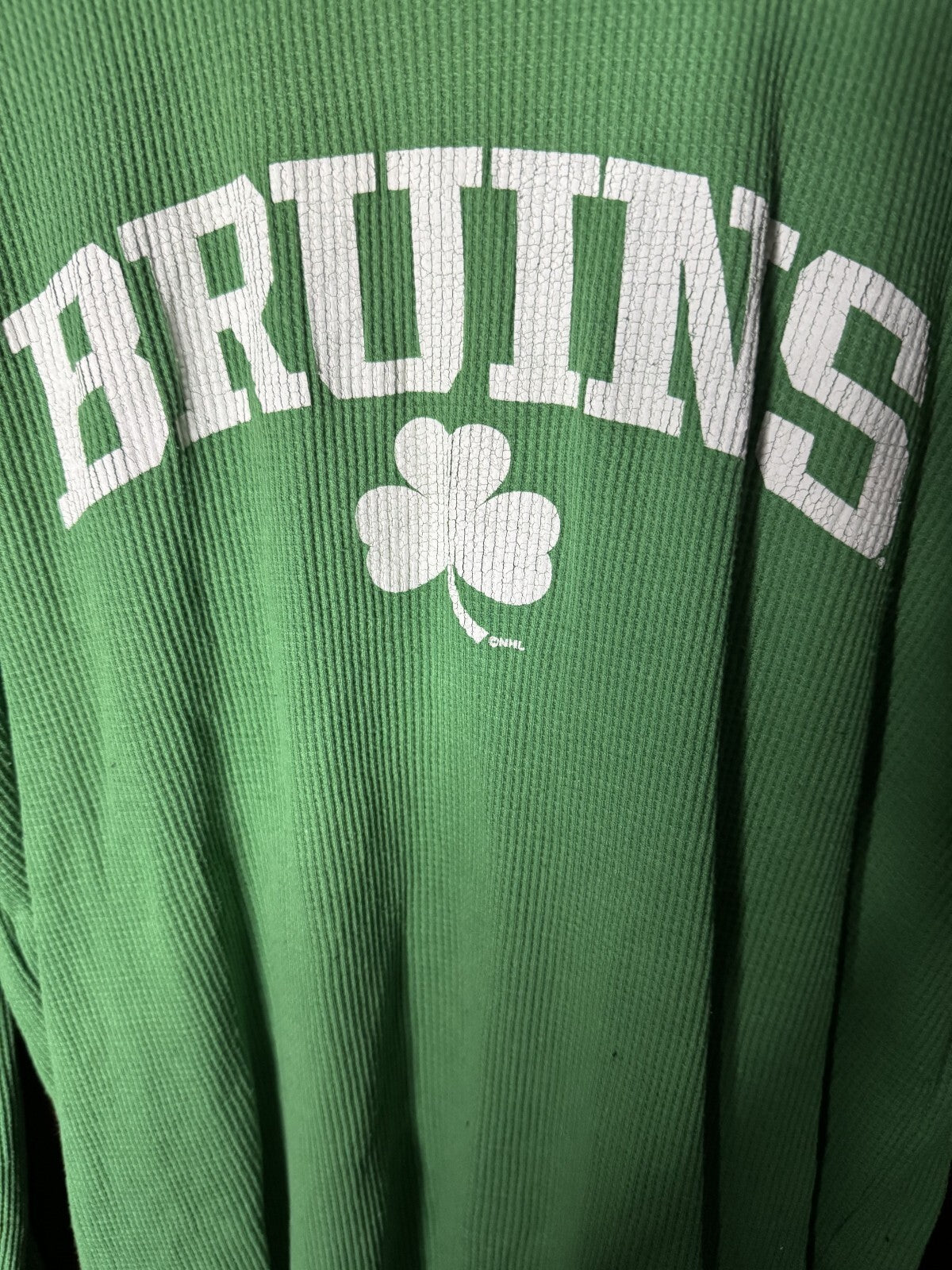 Boston Bruins St. Pats Day L/S T-Shirt Green Men's Sz L