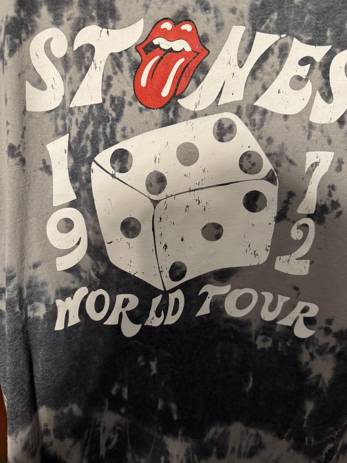 Rolling Stones t-shirt White/Gray Tye Dye Men's size L
