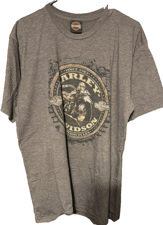 Harley-Davidson Vintage T-Shirt Staten Island Men Sz XL Gray