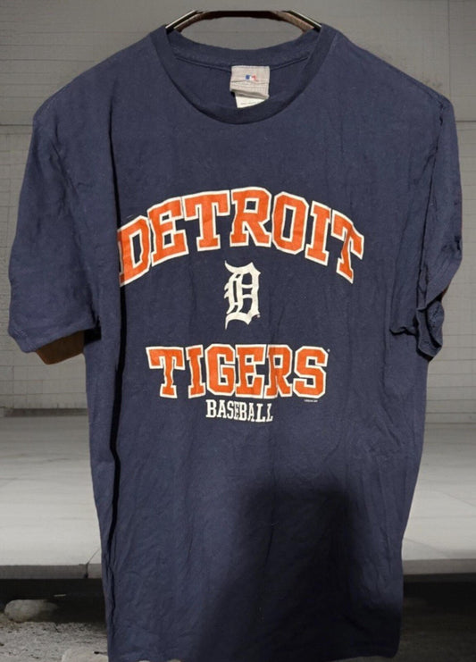 Detroit Tigers Blue T-Shirt Blue Men's Size Med MLB