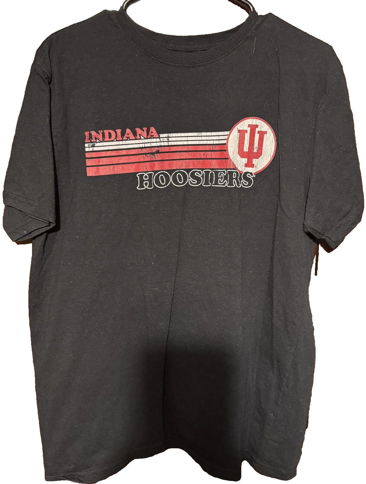 Indiana Hoosiers Short Sleeve T-Shirt Black Men Sz L