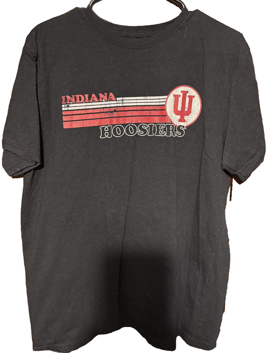 Indiana Hoosiers Short Sleeve T-Shirt Black Men Sz L