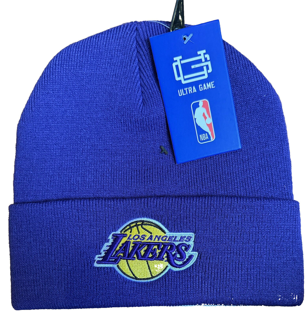 Los Angeles Lakers Beanie Purple Raised Logo OSFA NEW WITH TAGS