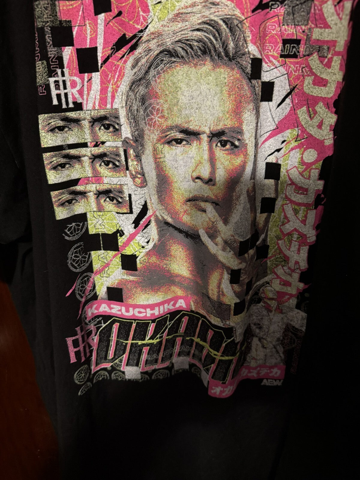 Kazuchika Okada AEW Wrestling T Shirt Men's Size XL ? Black NJPW IWGP