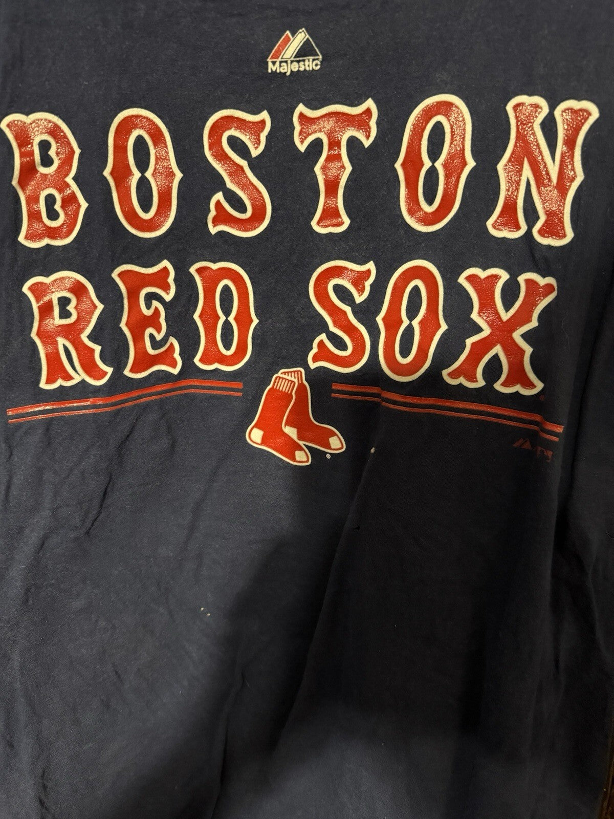 Boston Red Sox Majestic Short Sleeve Tee Men's XL Blue MLB