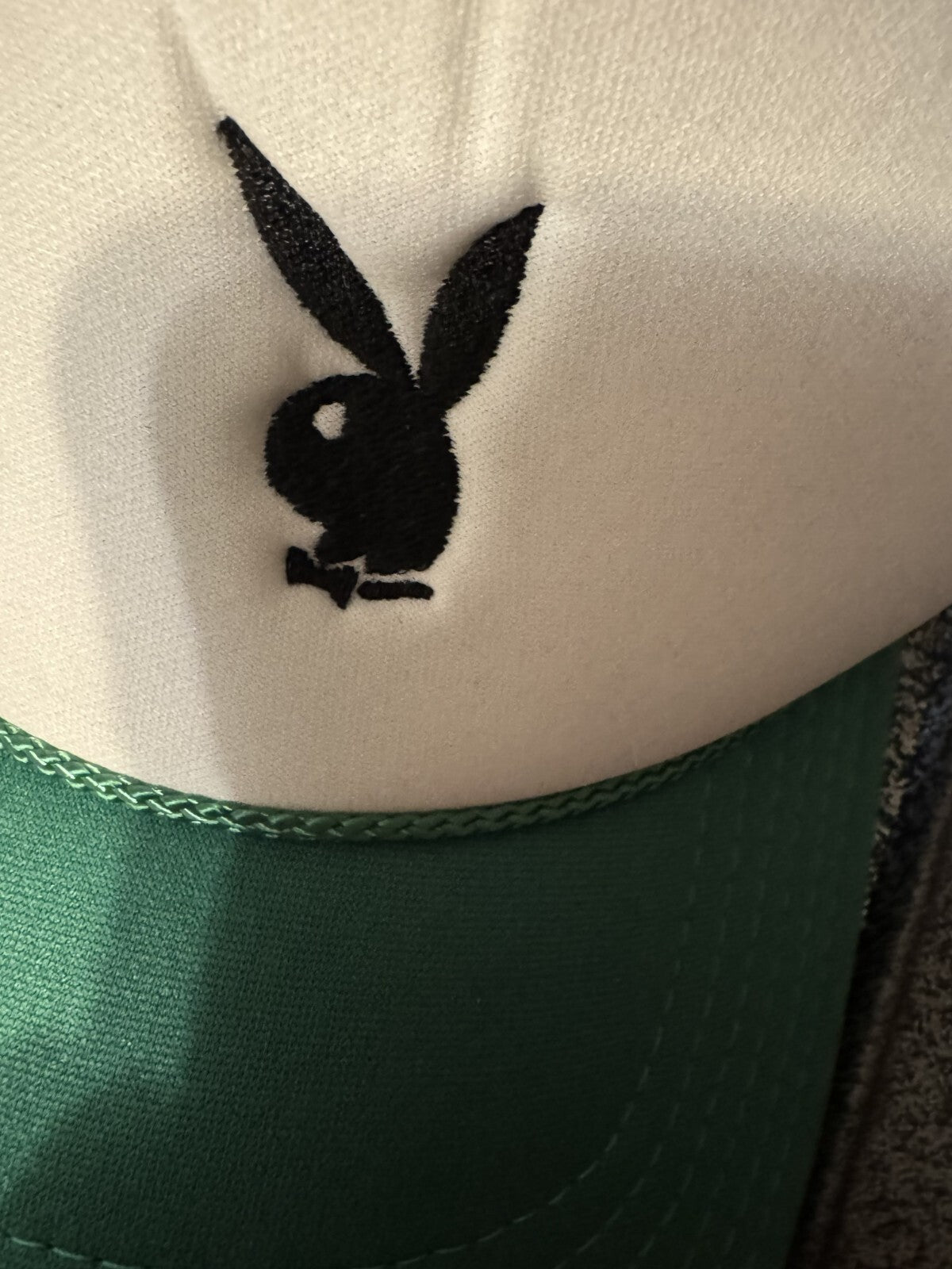 Playboy Trucker snapback hat OSFA Green/White