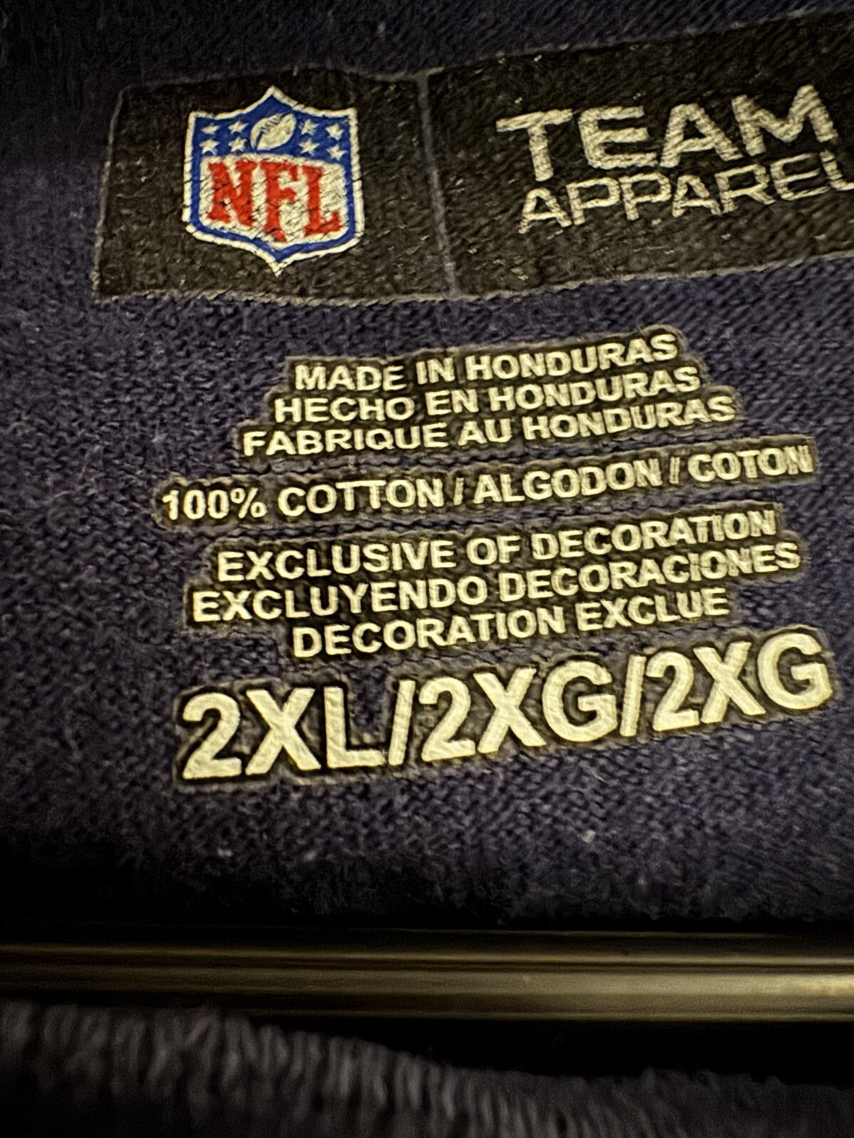 New England Patriots T-Shirt Men XXL Blue Team Apparel