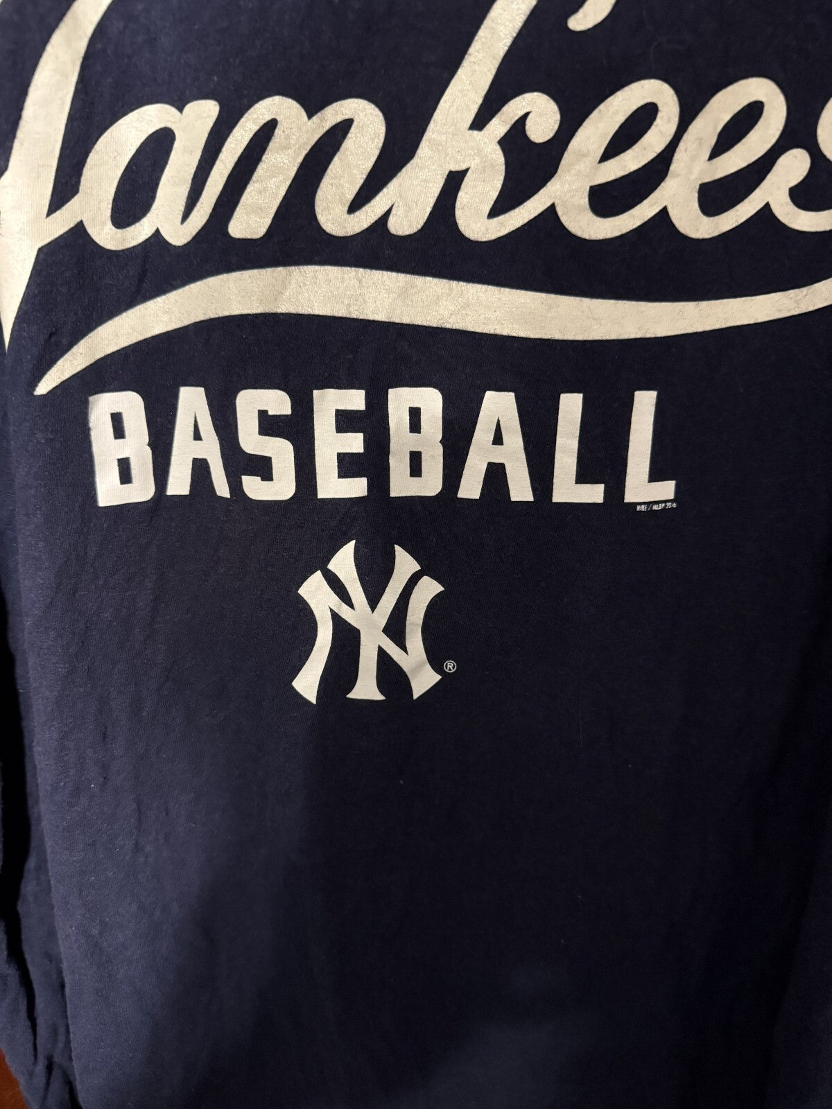 New York Yankees Baseball Nike Short Sleeve Tee Mens XL Blue