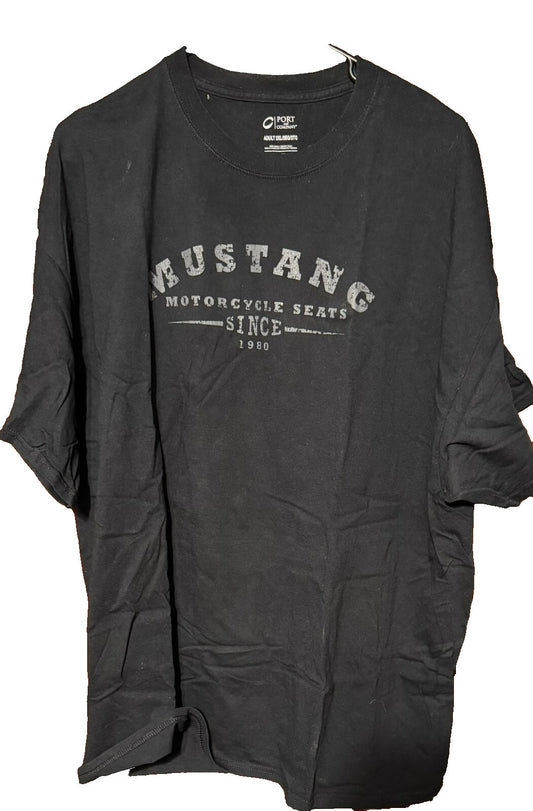Mustang Motorcycle Seats  Vintage T Shirt Men's Sz XXL Black