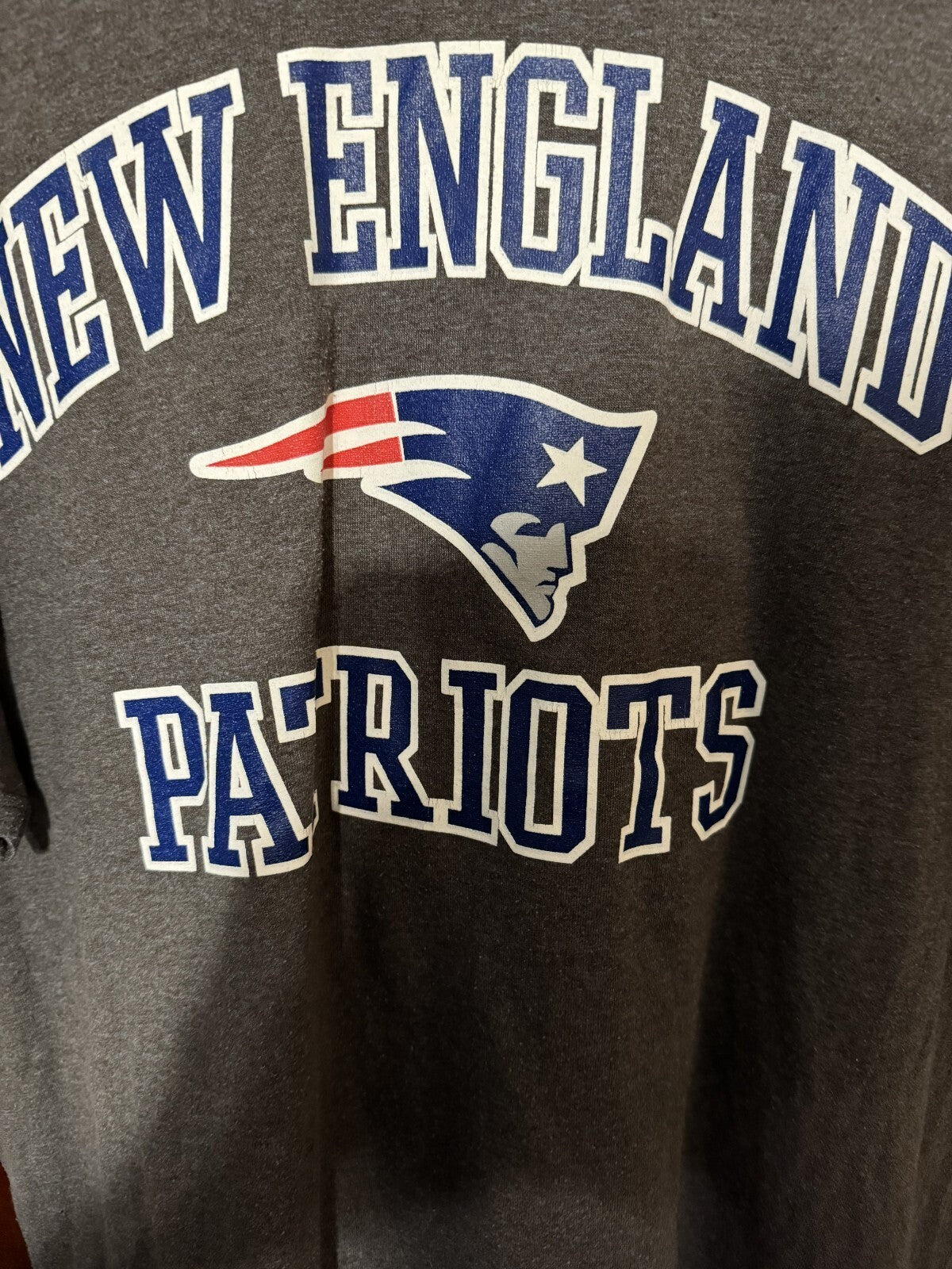 New England Patriots Majestic T-Shirt Men XL Gray T-Shirt
