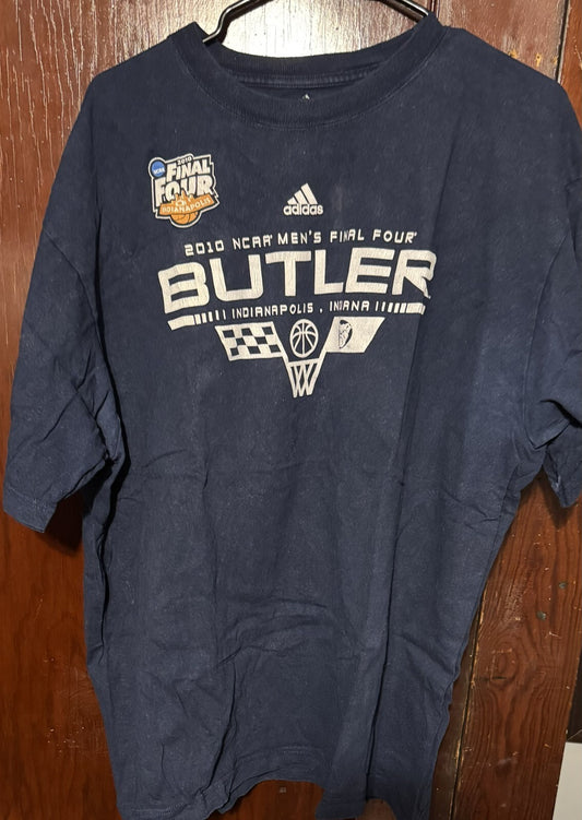 Butler University Bulldogs Adidas 2010 Final Four Blue S/S tee men’s size XL