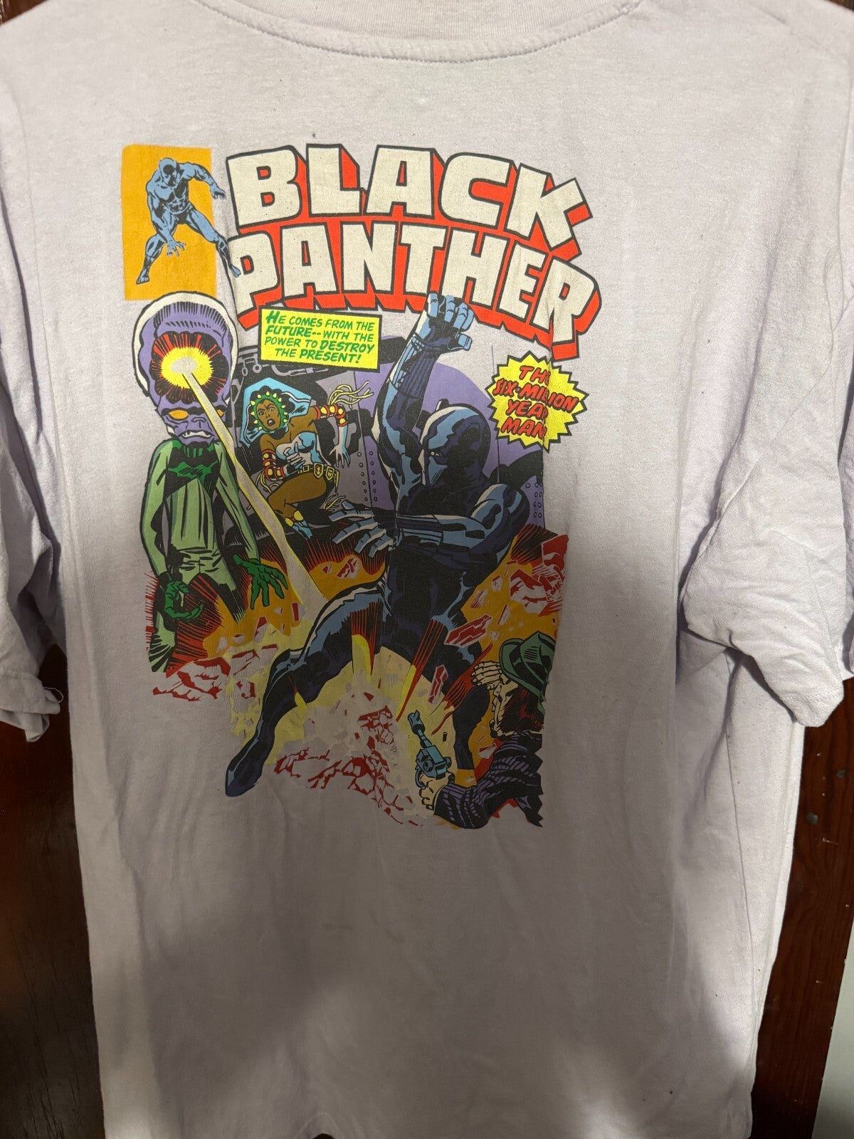 Black Panther Marvel Avengers Funko Pop Tee Men Sz L Gray