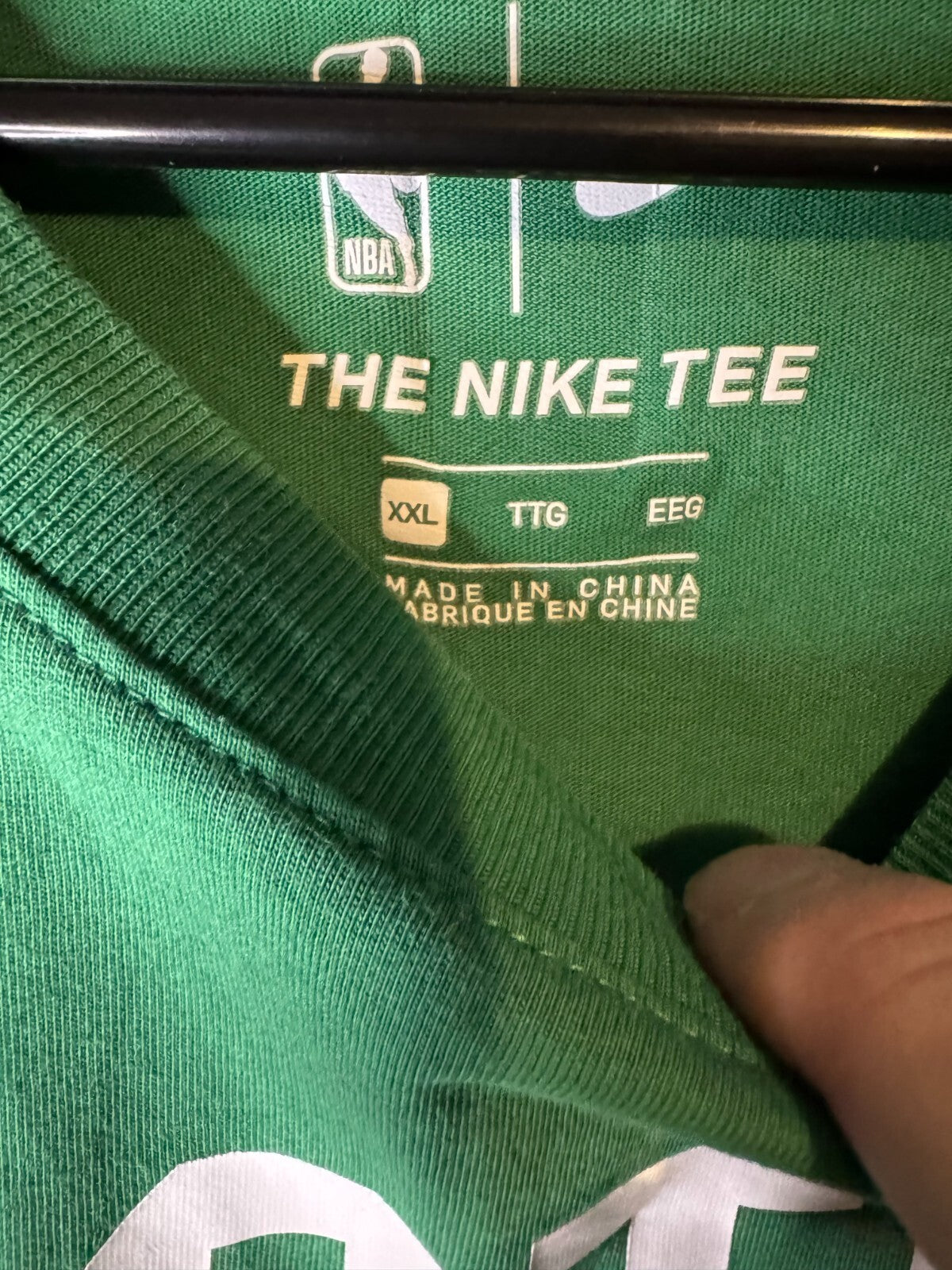 Boston Celtics Tatum #0 Nike T-Shirt Men Size XXL Green
