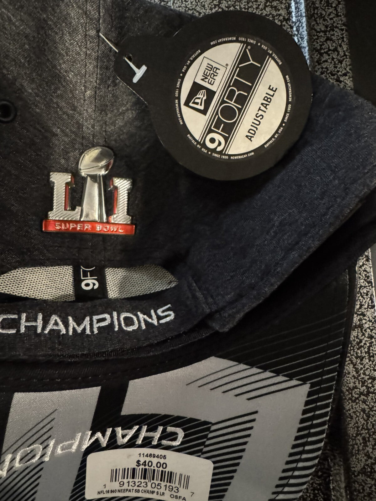 New England Patriots New Era Super Bowl LI Champions Hat Gray OSFA NWT