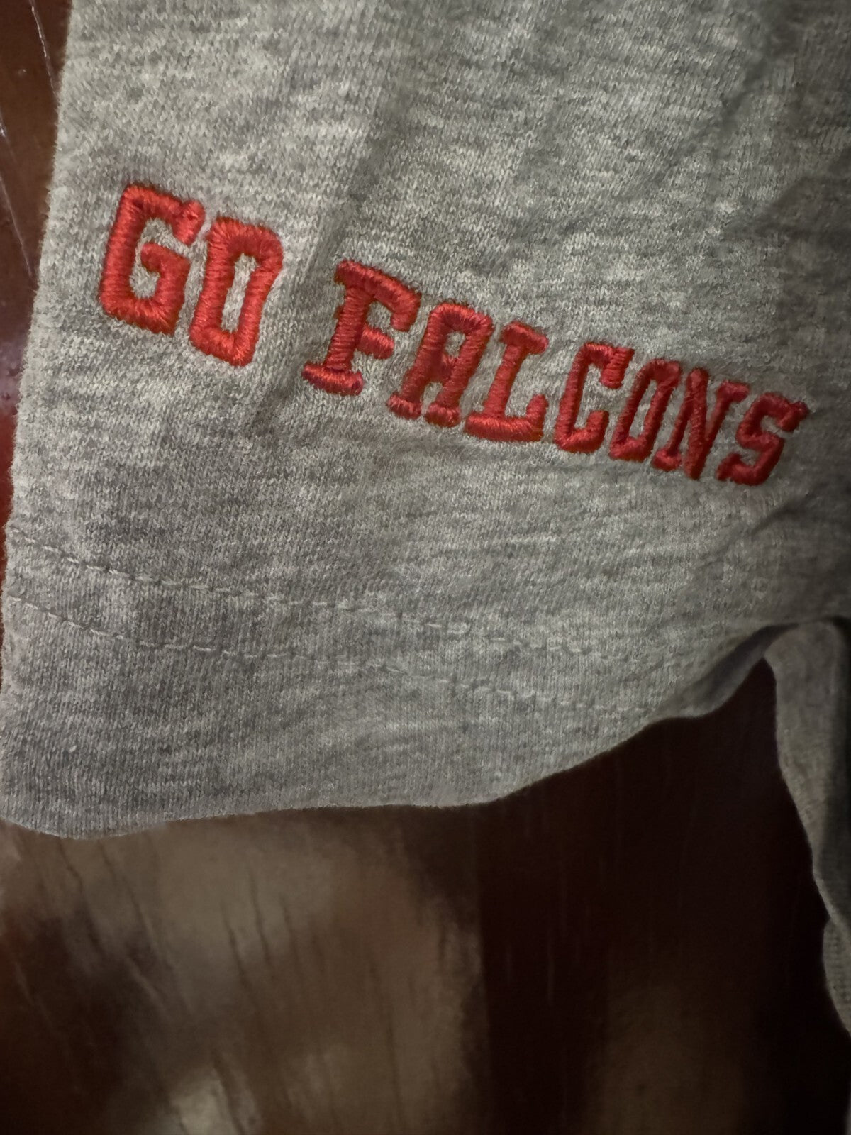 Atlanta Falcons S/S Vintage Logo Henley Men Sz XL Gray