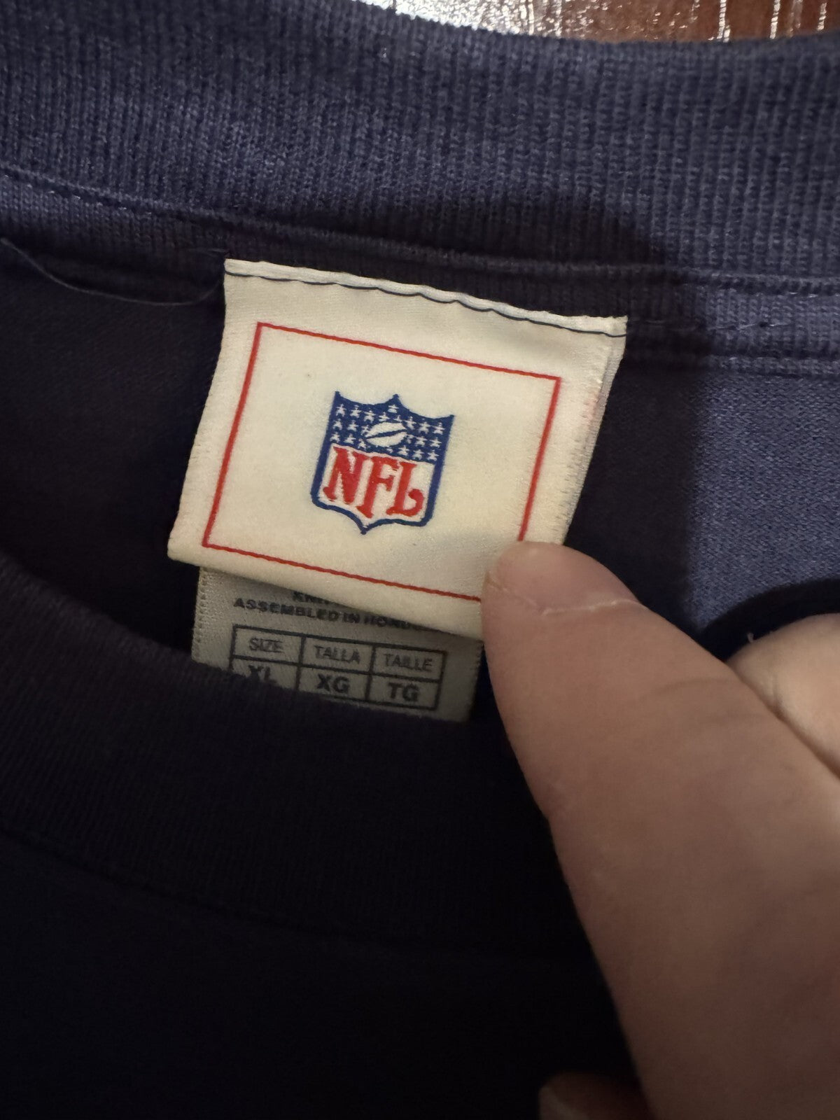 New England Patriots T-Shirt Men XL Blue New Without Tags