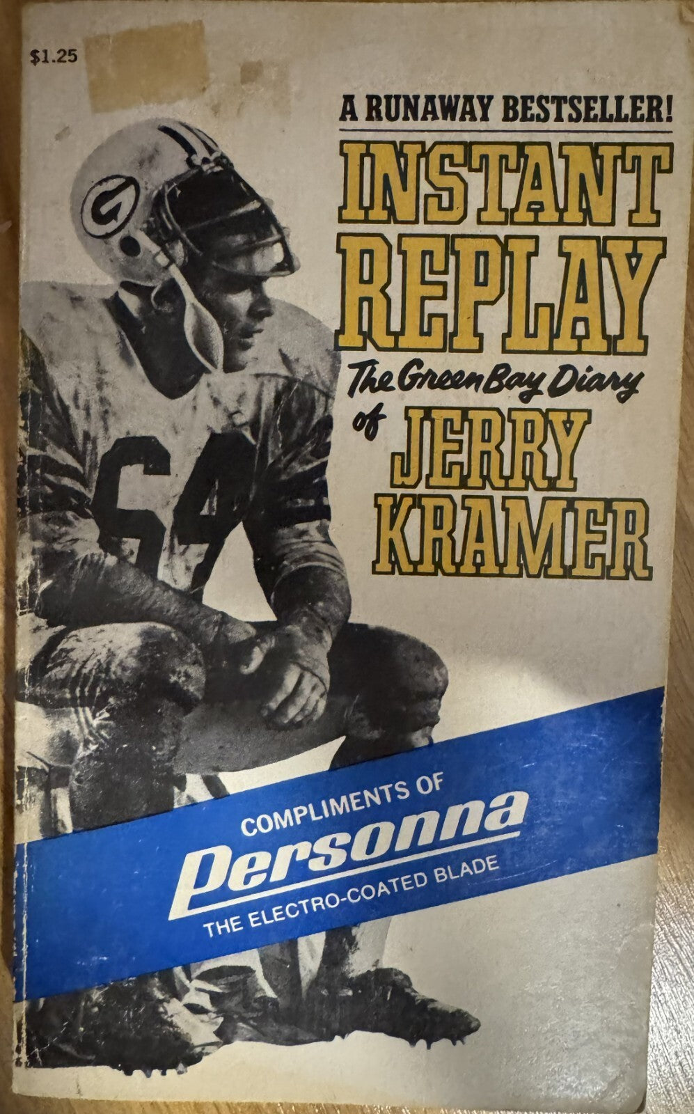 Instant Replay by Jerry Kramer Vintage softcover Green Bay Packers