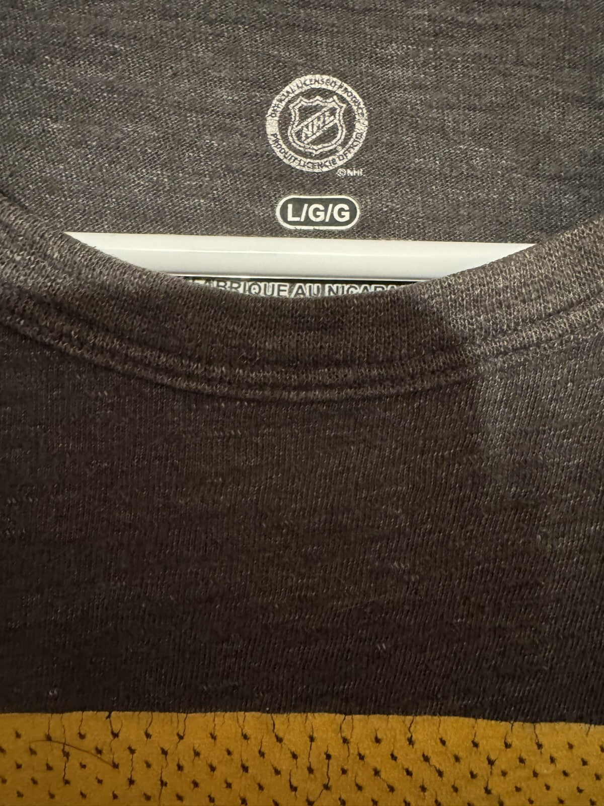 Boston Bruins Short Sleeve Gray T-Shirt Men's Sz L
